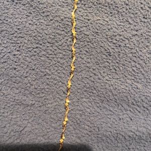 Skinny silver bracelet with small diamonds